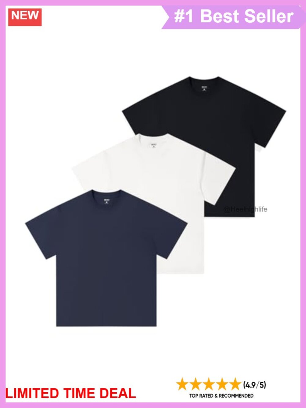 Men Oversized Heavyweight Cotton T-Shirt Loose Fit Drop Shoulder Tee